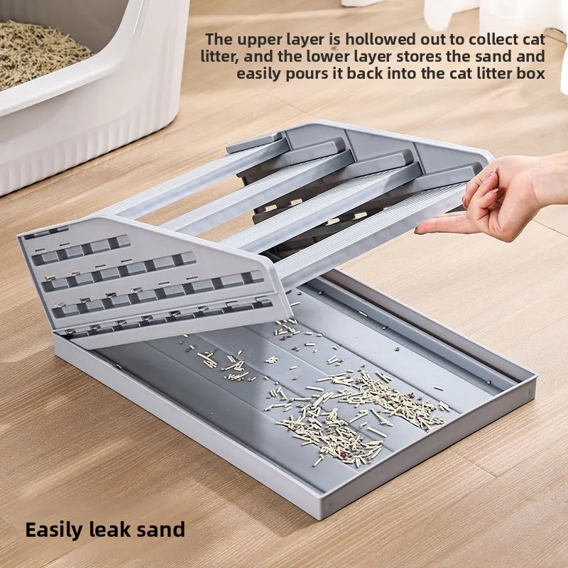 Trapezoidal cat litter pad anti-splashing  pad double-layer sand control pad  toilet rubbing feet litter box
