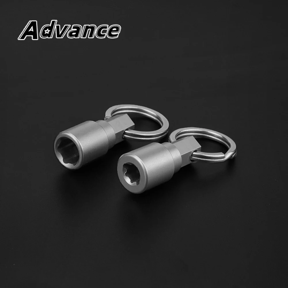 EDC Titanium Alloy Mini Screwdriver Magnetic Portable Small Bit Pendant Outdoor Camping EDC Pocket Tools