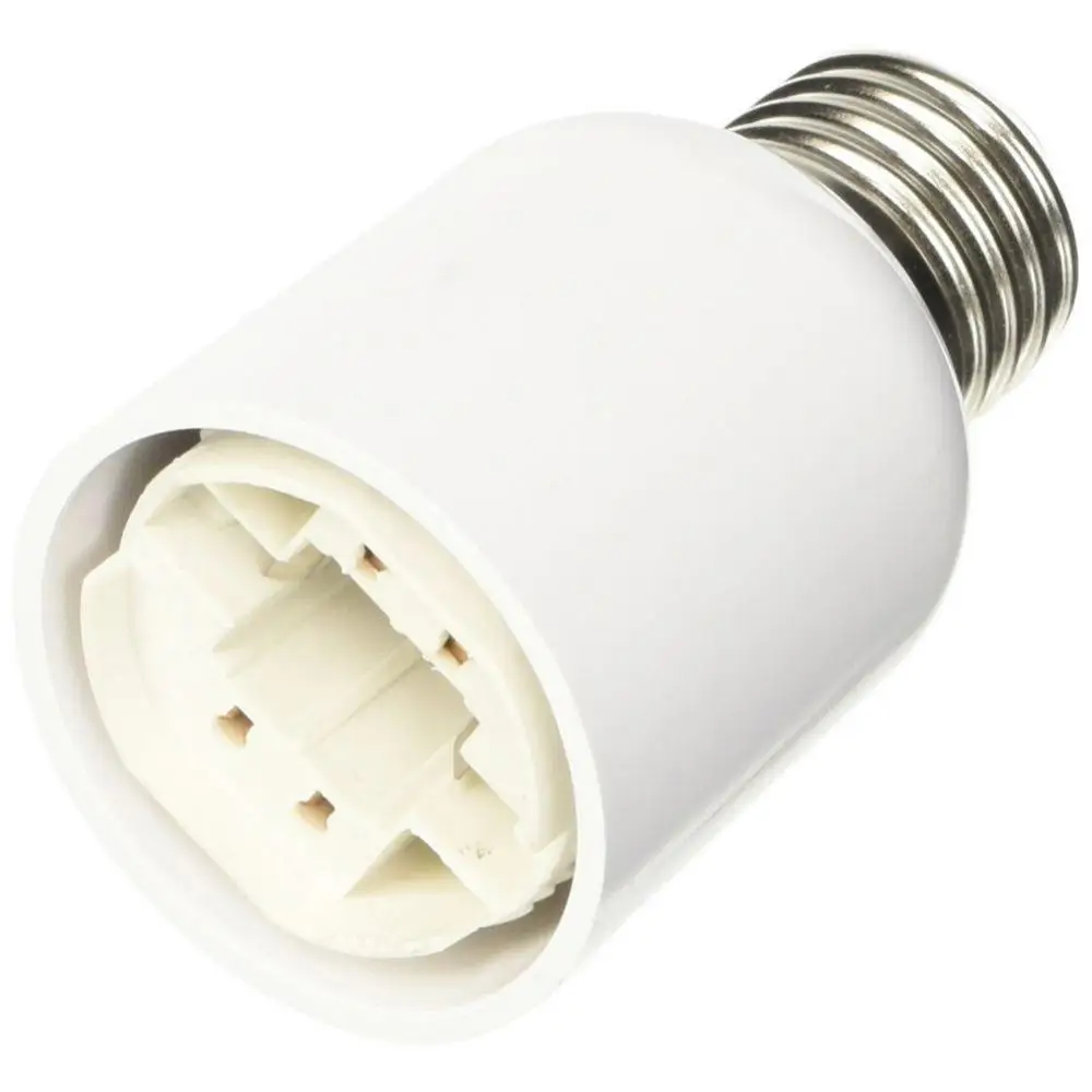 Convertidor de plástico ignífugo E27 a G24, Bombilla de tornillo de luz LED, Base de casquillo de lámpara, adaptador de soporte, convertidor