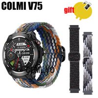 For COLMI V75 Smart Watch Strap Band Nylon Belt Adjustable Soft Breathable Wristband Smartwatch Screen Protector Film