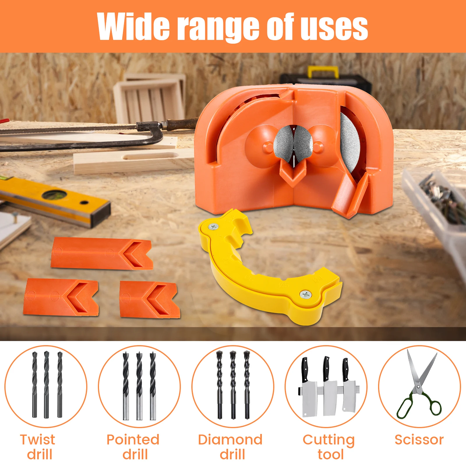 

Multipurpose Drill Bit Grinding Sharpener Electric Impact Drill Knife Sharpener Disposable Double-sided Polishing for Drill Bits