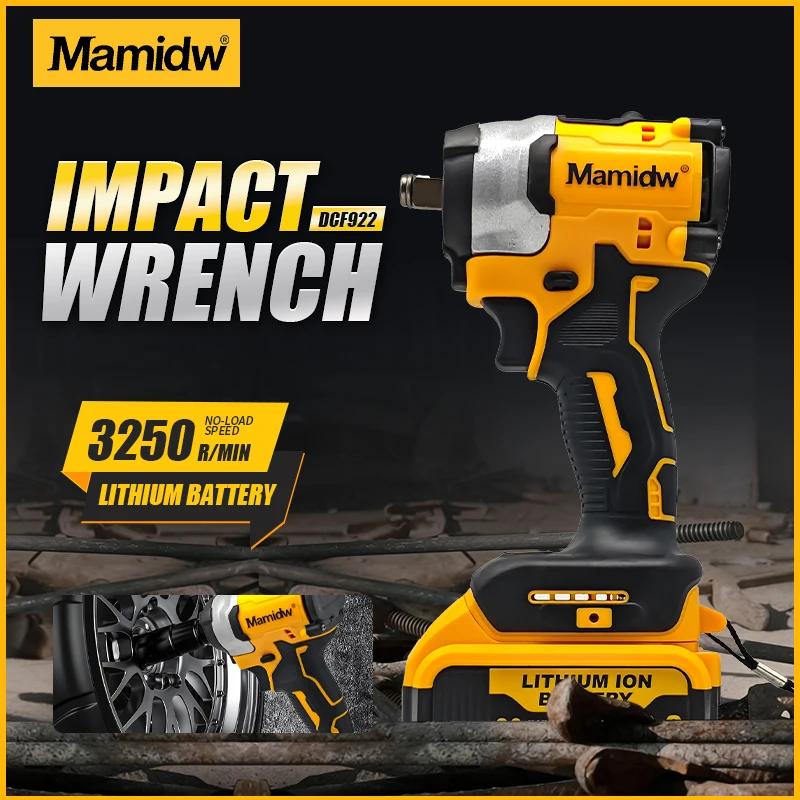 مفتاح ربط بدون فرش 800N.m سائق لاسلكي عزم دوران كبير متغير السرعة أدوات المفتاح الكهربائي لدبوس بطارية ديوالت 20 فولت #1