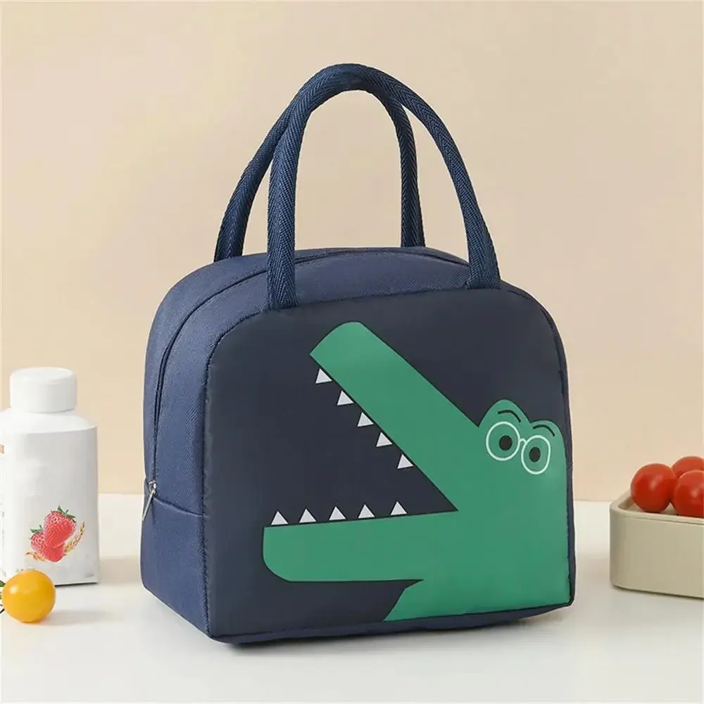 1pc Lunch Bag, Portable Cute Cartoon Pattern Thermal Bento Bag, Reusable Thickened Insulation Lunch Bag