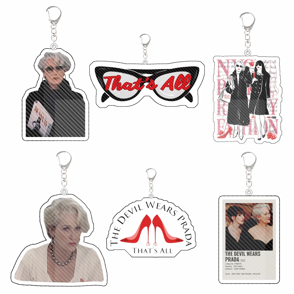 For Popular Movie TDWP Miranda Andrea Peripheral Acrylic KeyChain Custom Backpack Pendant Exquisite Accessories Festival Gift