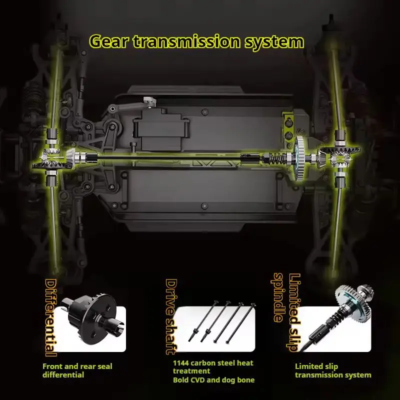 متوفر في المخزون Rlaarlo Gladiator 1:14rc سيارة التحكم عن بعد 100kkm/H لعبة سباق الدفع الرباعي على الطرق الوعرة لعبة سيارة التحكم عن بعد للبالغين