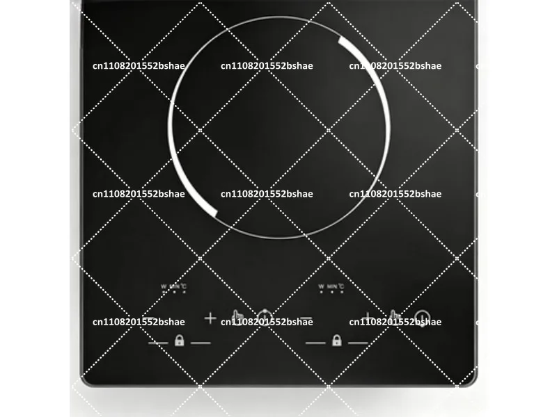 Ceramic Infrared Double Head Induction Cooktop, Built-in Electric Stove with Light Wave Heating for Home Kitchen Barbecue