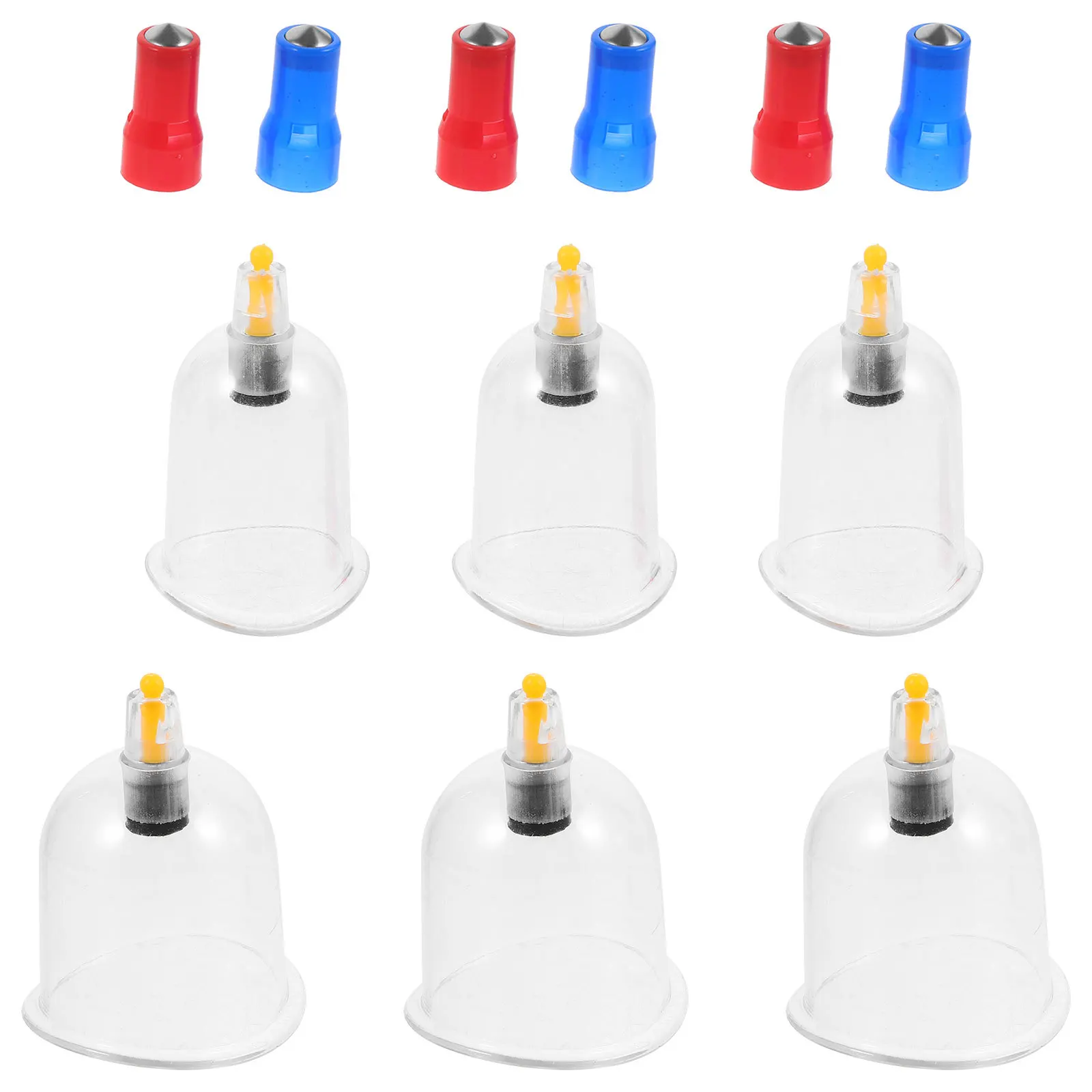 

1Set Vacuum Cupping Set Plastic Cups Massage Suction Cups Therapy Kit for Easy Use Body Relaxation Cupping Cup