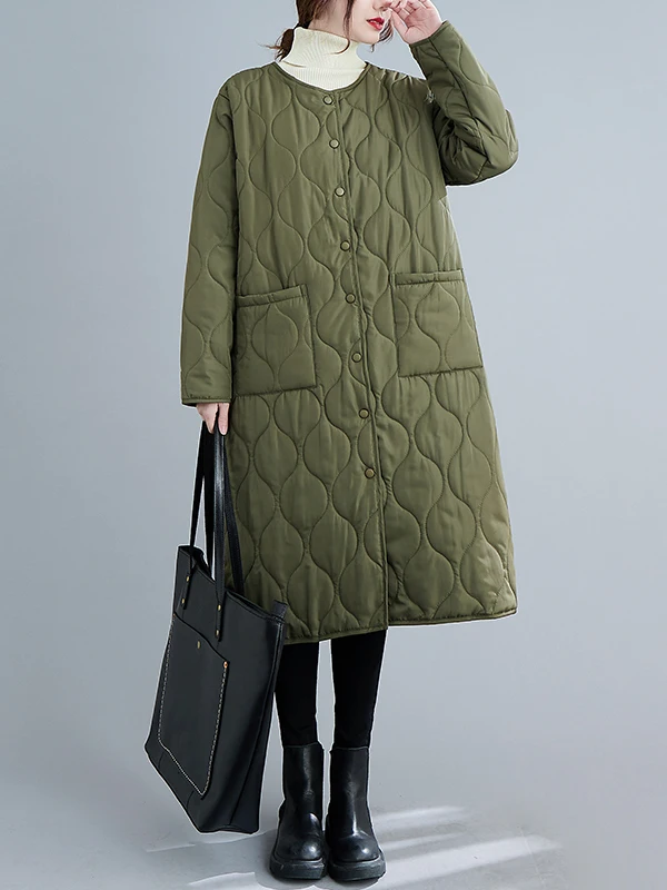 

Thiened Long Sve хлопковое куртка на одной пуговице больших размеров, женская осенне-зимняя верхняя одежда, теплое пальто, закрывающее живот