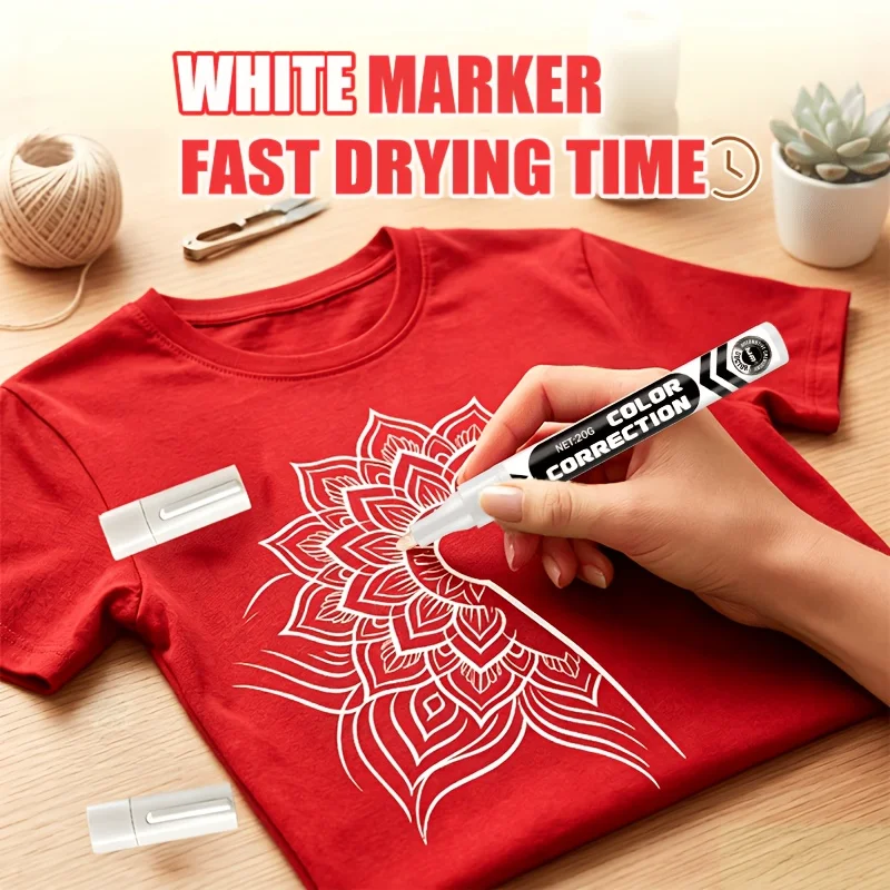 Fabric Paint Marker Pen Fine Tip Smooth Ink For Clothes Shoes Bags Textile DIY Doodle Art Custom Fabric Decoration