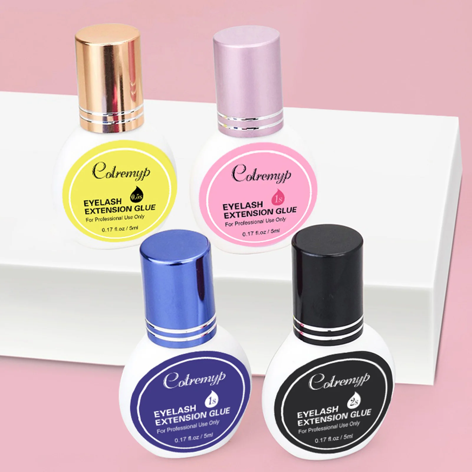 5ml Quick Drying Eyelash Extension Glue 4 Colors Long Lasting glue Professional Adhesive DIY False Lashes No Odor No Irritation