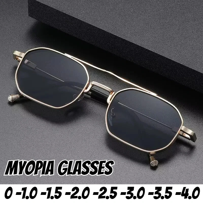 

Men's Fashion New Myopia Sunglasses Neutral Fashion Luxury Full Frame Myopia Glasses Women's HD Fashion Glasses To -3.0-3.5-4.0