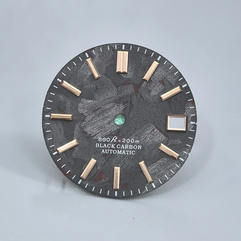 peleus Rose gold Carbon Fiber Dial For NH35/34 28.5MM MOD