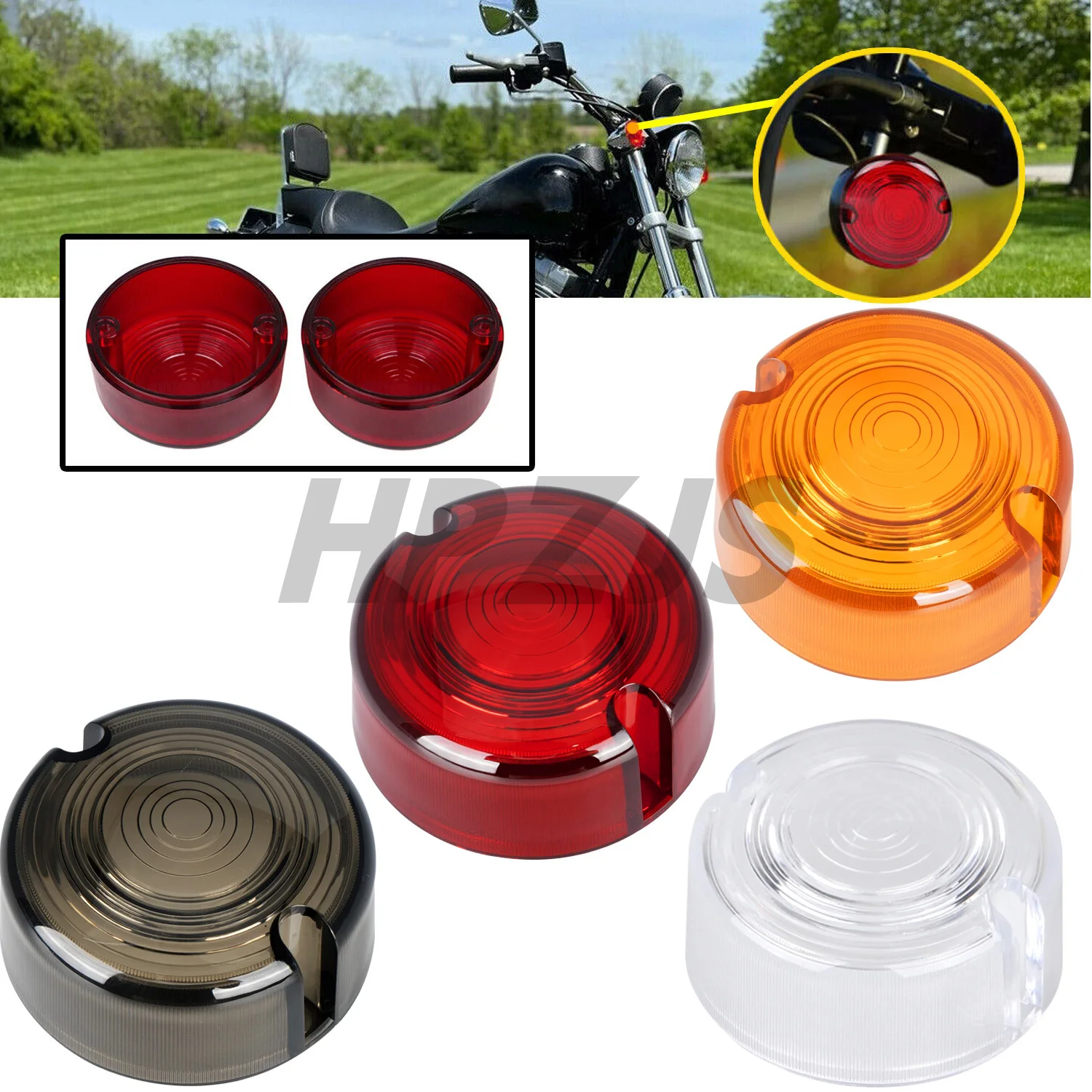 

ABS Plastic Turn Signal Light Lens Cover For Harley Motorcycle Davidson Softail 1986-2001 XL, FXD, FXR and 1986-1999 FXST