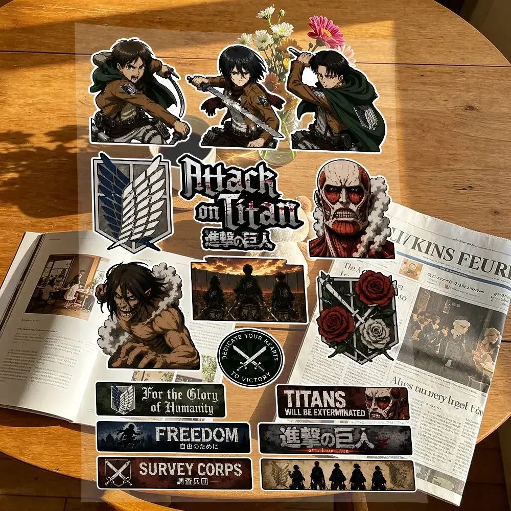 A-Attack on T-Titan Japanese Motorcycle Sticker Suitable for Motorcycle Body Reflective Car Sticker Helmet Decal