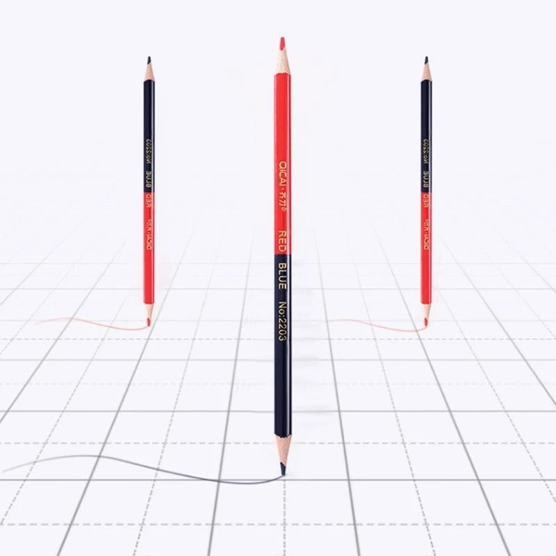  12Pcs Double Ended Colored Erasable Pencils Pre-Sharpened Pencils for Checking