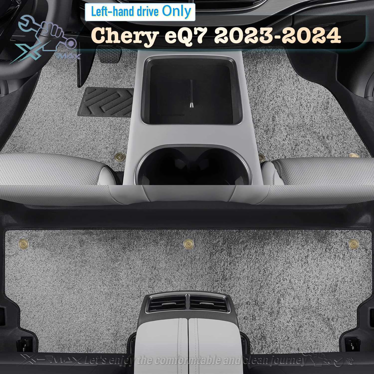 

Left-hand Drive Car Floor Mat For Chery eQ7 2023-2024 Full Surround Foot Mat Automotive Floor Mat Floor Liner Water-proof Mat