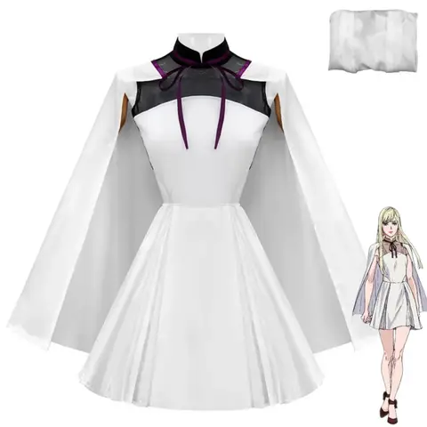 Anime Gigi Andalucia Cosplay Costume White Elegant Evening Dress Cloak Adult Woman Sexy Masquerade Christmas Suit