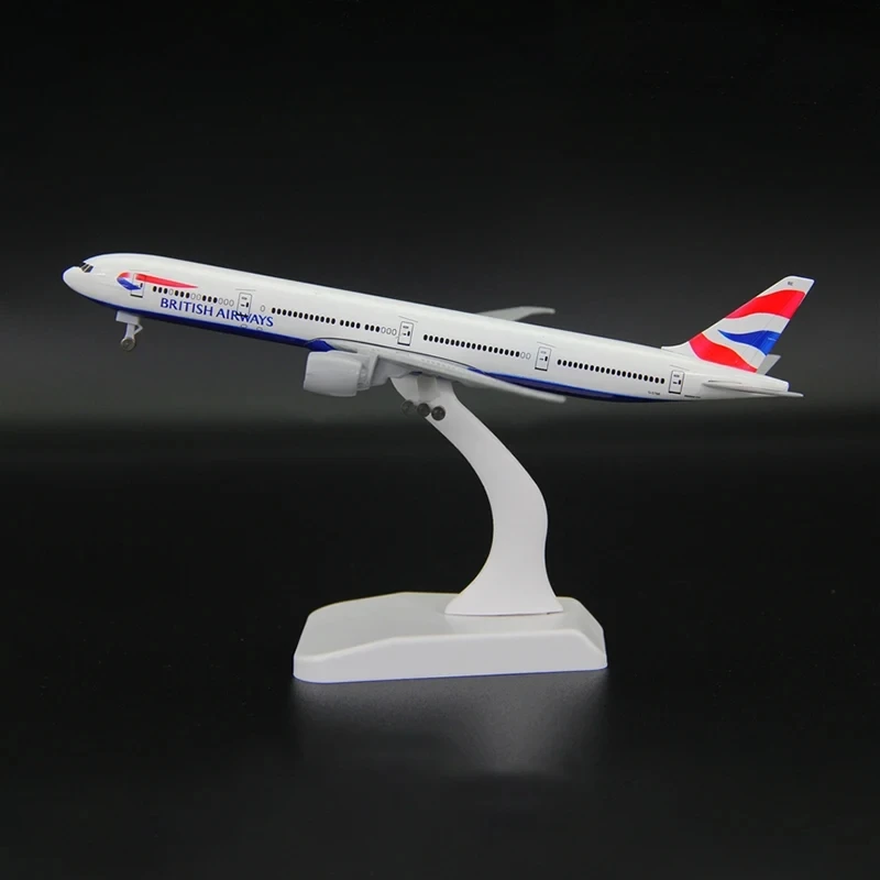 18CM B777-300 Model British airways Model Plane scale 1:400 Diecast Airplanes Plastic Base landing gears Alloy Aircraft Plane