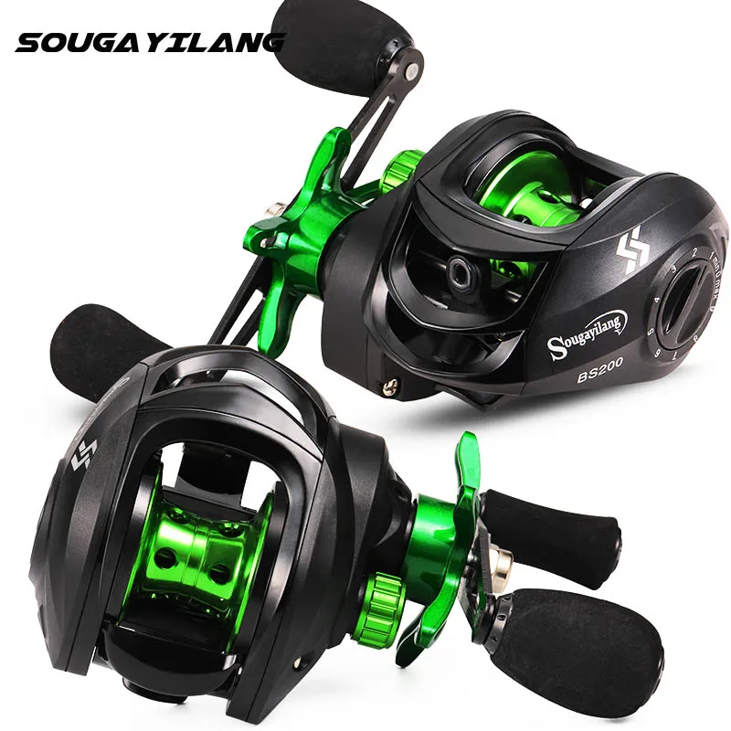 Sougayilang Casting Fishing Reel 7.2:1 Gear Ratio Max Drag 10kg Baitcasting Reel with Aluminum Spool for Bass Fishing Freshwater