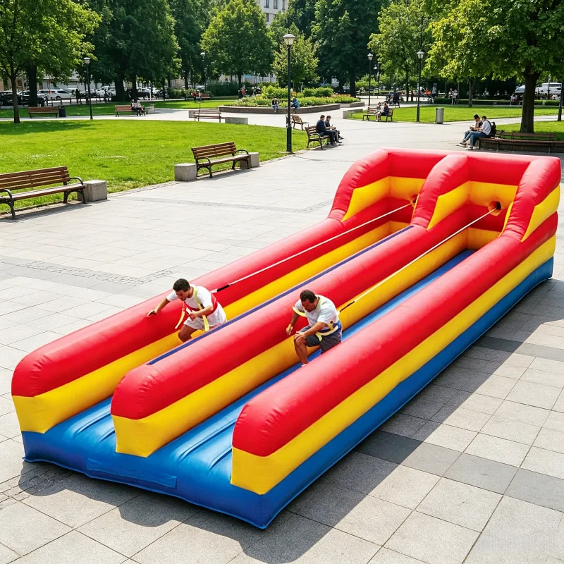 Inflatable Pull Race Game, Family Party Competitive Entertainment, Outdoor Activity, Custom Logo, Rental Facilities