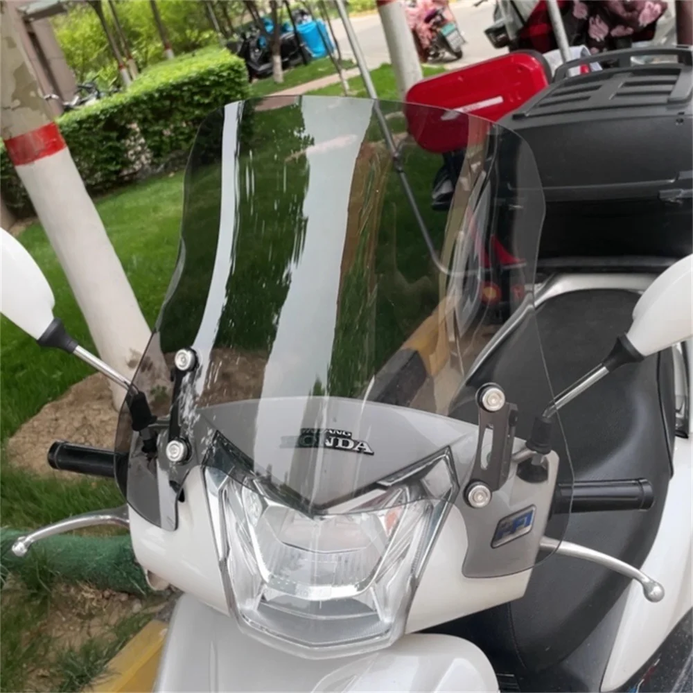 

For Honda SCR110 windshield modification with raised front windshield chest guard accessories