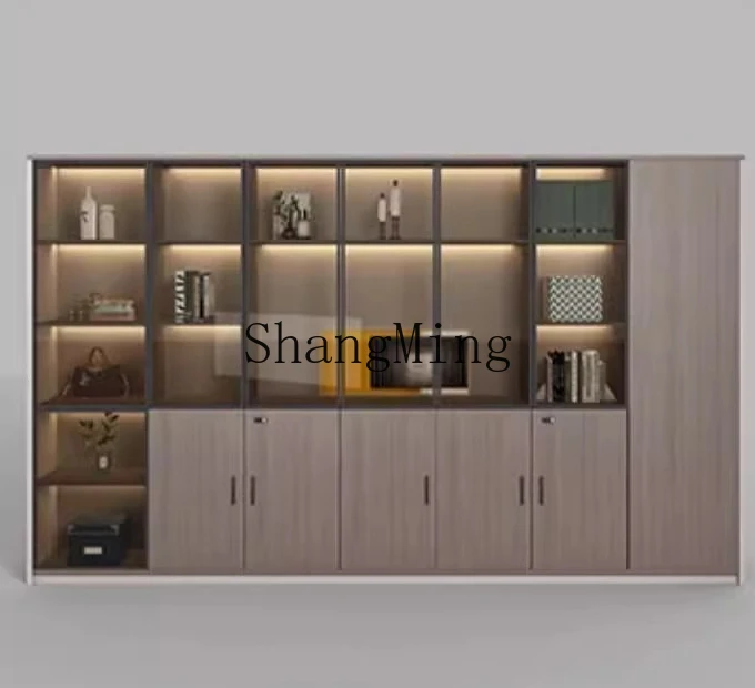 ZYY office background file cabinet wooden data simple solid wood storage storage cabinet