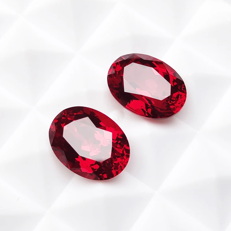 Top Pigeon Blood Oval Hand-cut Lab Grown Ruby Top Quality Stone Loose Gemstones Select AGL Certificate for Diy Jewelry Making 4