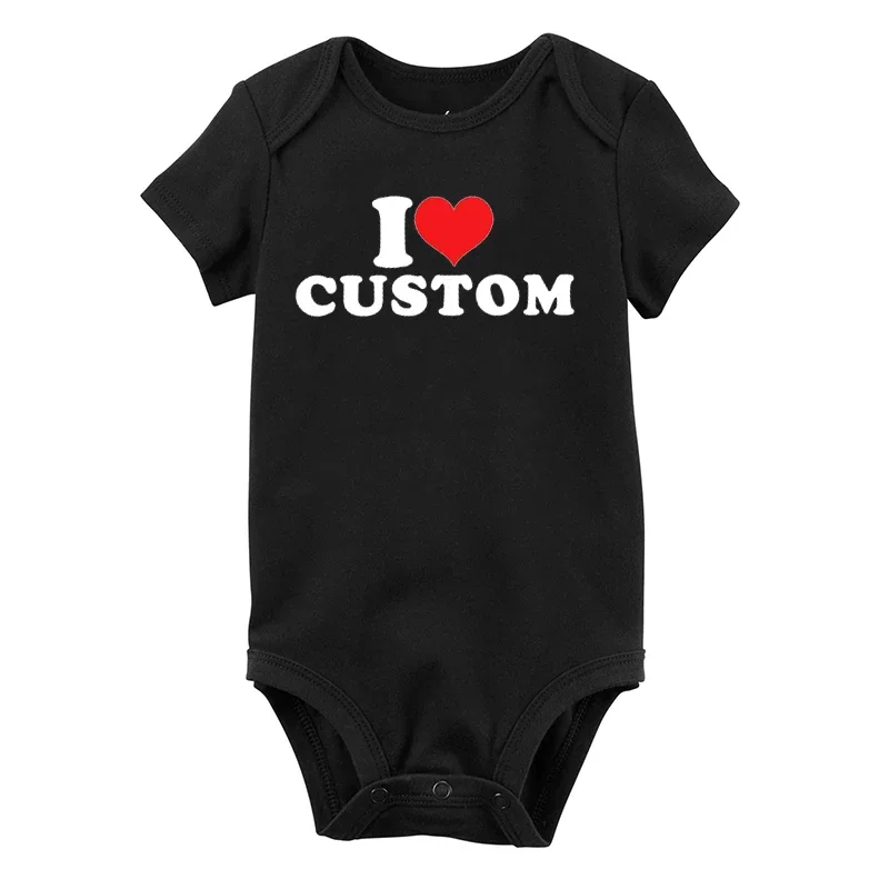 

I Love Custom Baby Romper Personalized I Love Bodysuit Custom Valentine's Day Gifts Newborn Clothes m