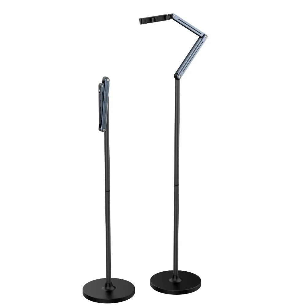 Live broadcast overhead shooting floor-to-ceiling camera lazy bracket matrix dual mobile phone 360-degree rotation mobile phone