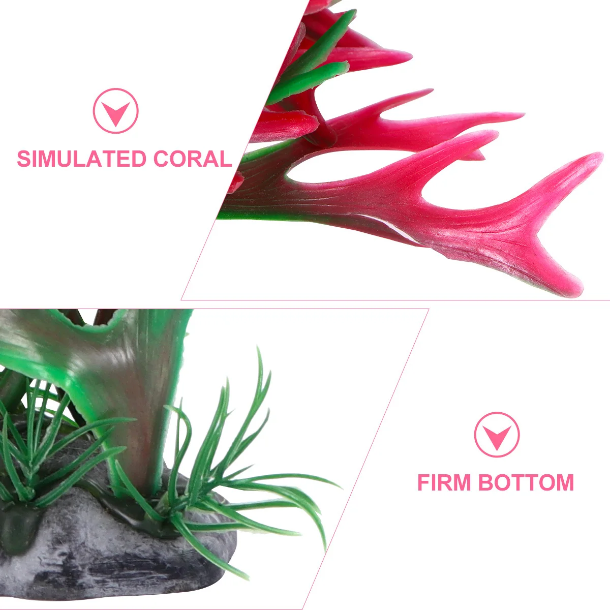 

Plastic Coral for Fish Tank Red Artificial Aquarium Coral Decoration Mini Landscape Suitable for Fresh and Salt Water Use