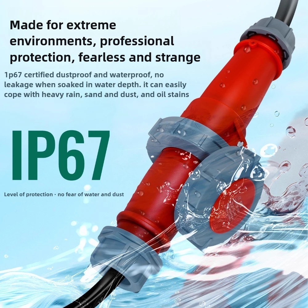

Industrial socket 3-core4-core5-hole waterproof connector 32A16 three-phase male and female head docking is not explosion-proof
