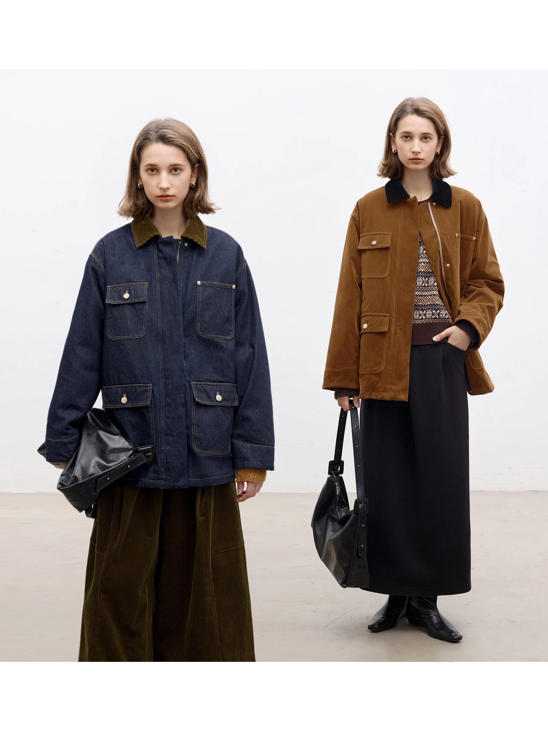 

Tee-Season Wearable DotDrobe Cotton Workwear Jaet Women's Mid-Length Coat Detachable Inner Polyester Fiber Thiened Long...