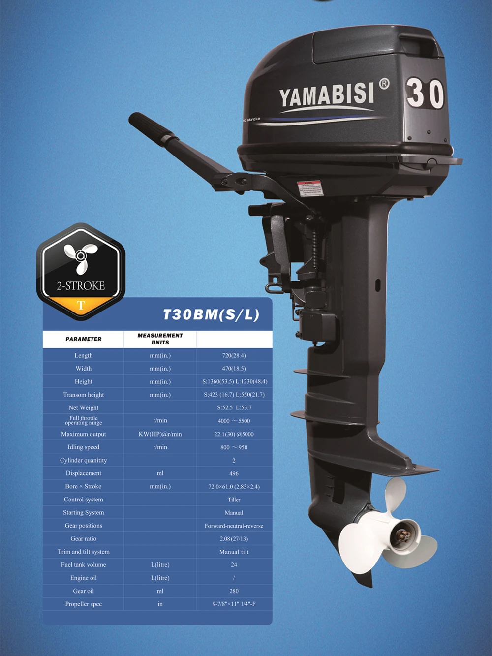 Boat Accessories boat engine 2 Stroke 30HP Outboard Engine Sea doo Yamabisi Brand 30 HP Boat Motor Motor de barco