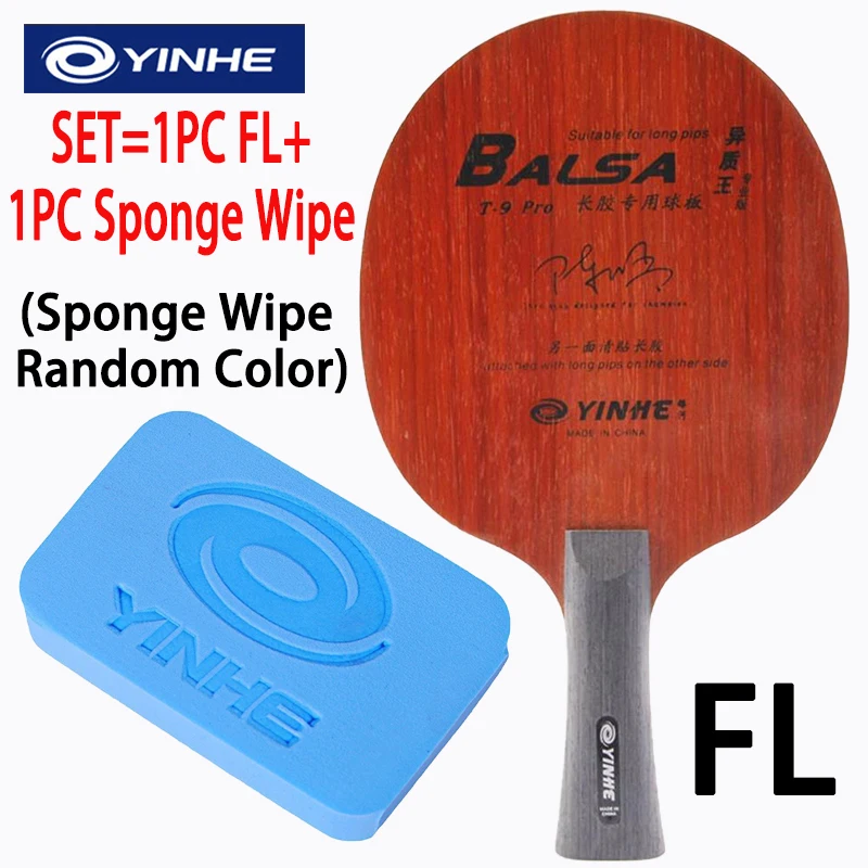 YINHE T-9PRO Offensive Table-tennis Blade Long Pimples Cypress Pear Wood Carbon Control Special Racket for Professional Athletes