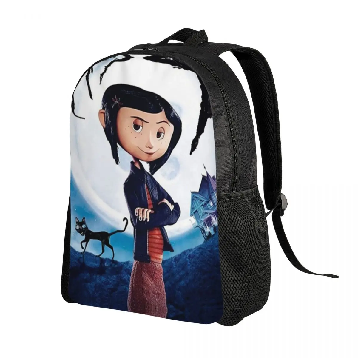 Custom Coraline Other Mother Spooky Film Backpacks for Women Men Waterproof School College Bag Printing Bookbags