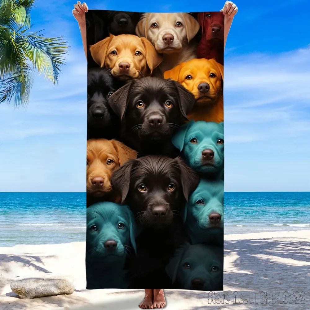 New personalized cat print Bath Towels Microfiber Beach Swimming Towel Decor for Kids Gift 75x150cm