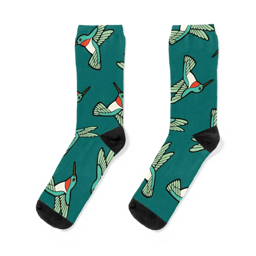 Hummingbird Pattern Socks sheer sport compression ankle Socks For Man Women's