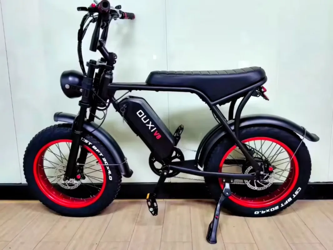 1000W Electric Mountain Bike All-Terrain Electric Fat Bike with Rear Hub Motor Disc Brake System