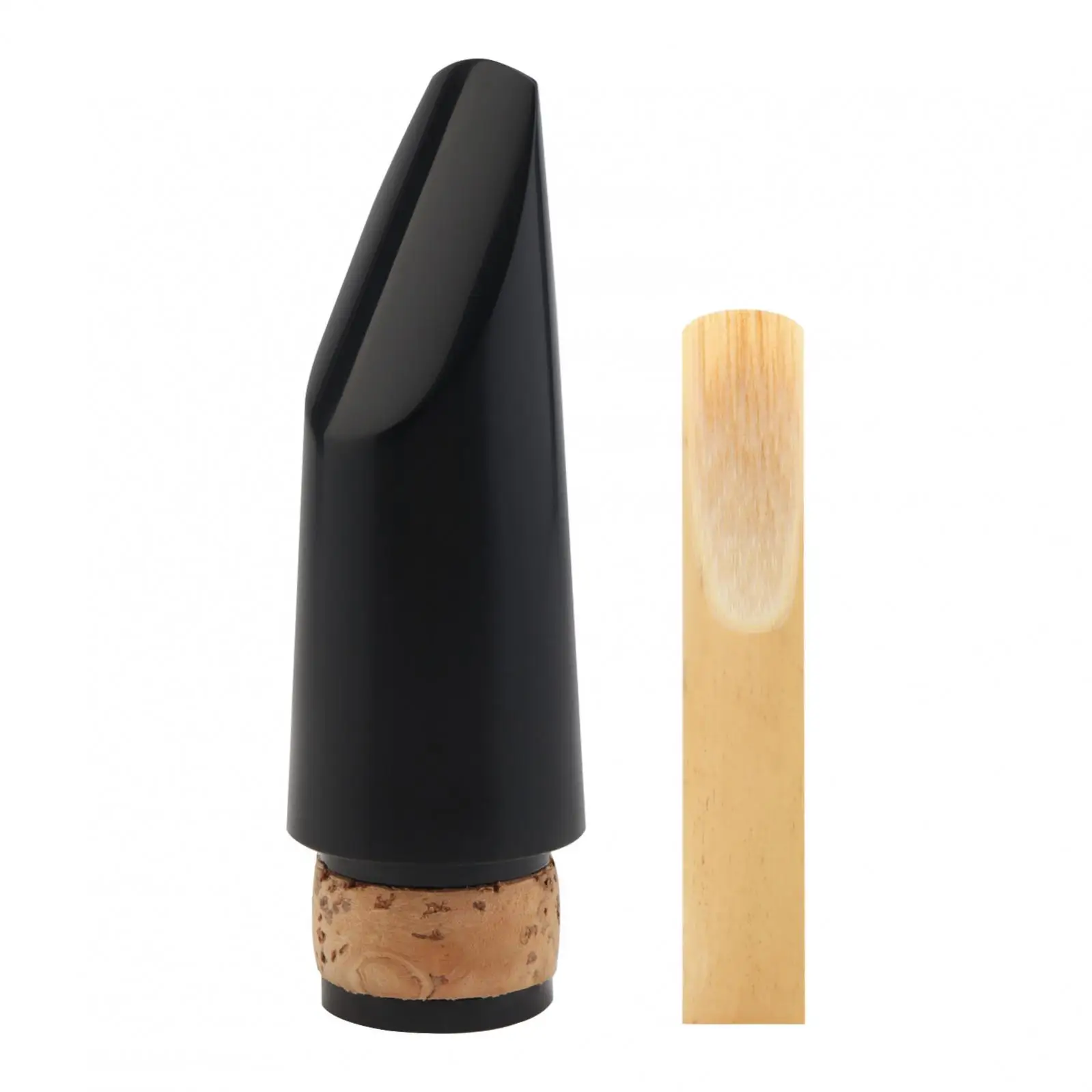 ABS  Plastic Bb Clarinet Mouthpiece with Reed, Black Bakelite Mouthpiece