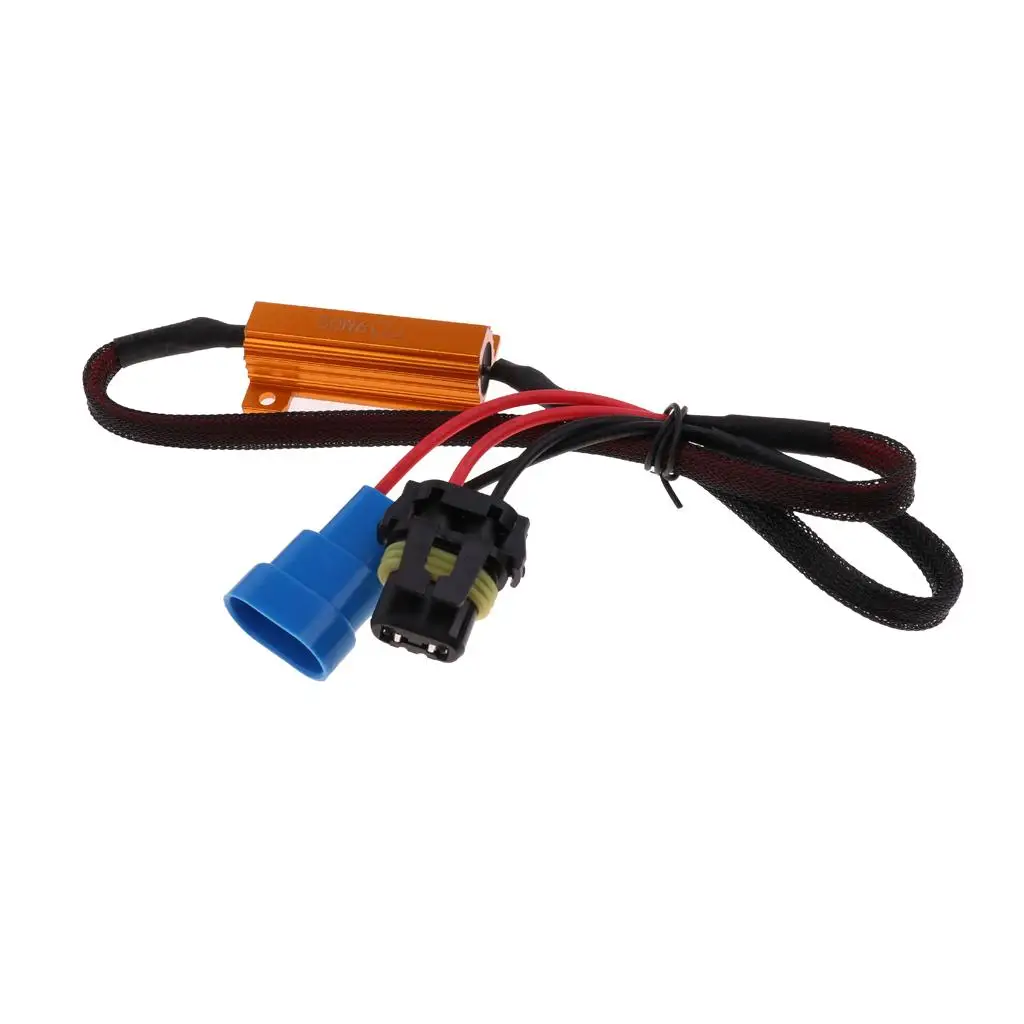 H8 H11 LED Light Fault Decoder 50W Canbus Canceller Harness Adapter Car Fog Headlight Load Resistor for Universal Vehicles