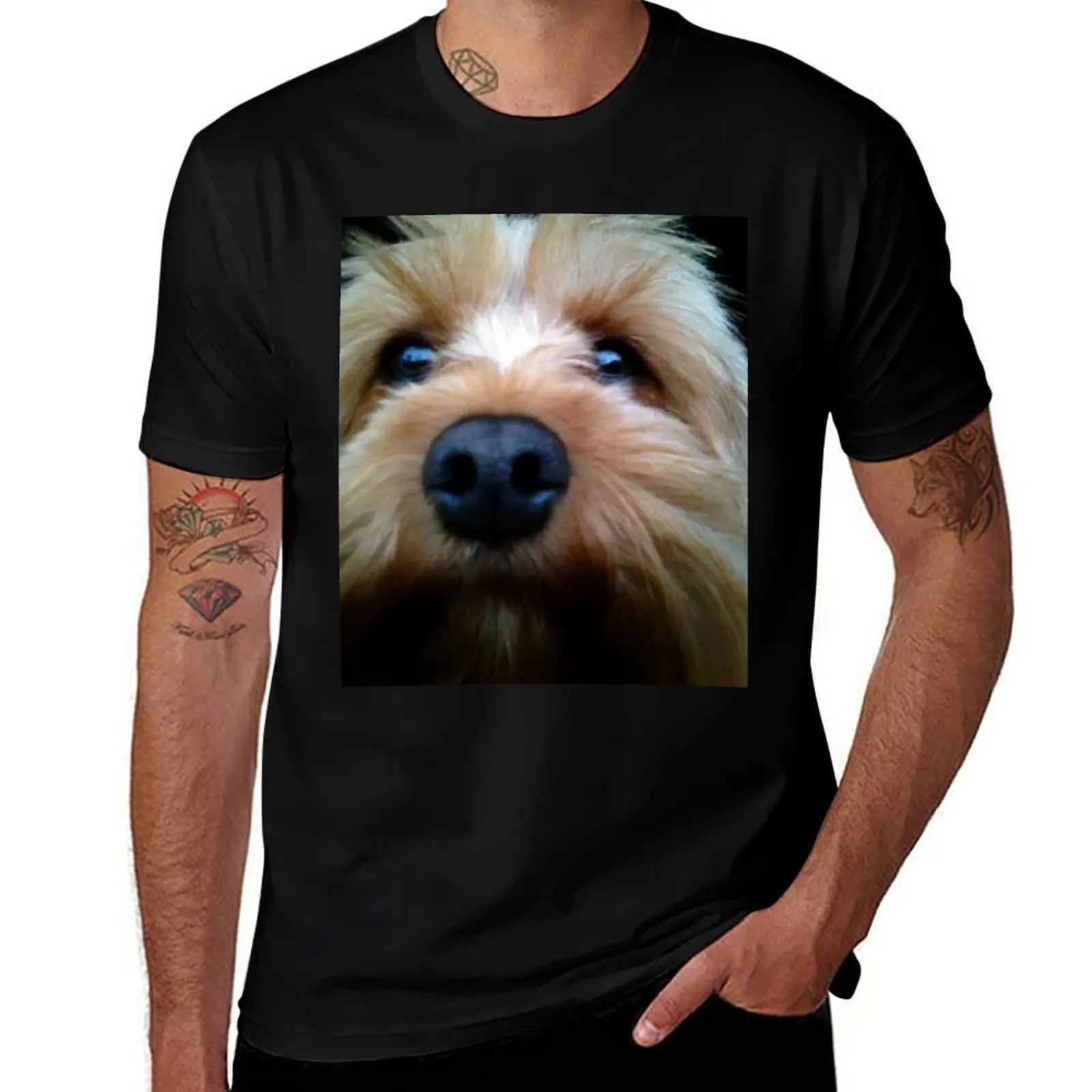 

casual Cute for 100% cotton tshirt t-shirt t shirt man cotton plain Cockapoo package T-Shirt man black