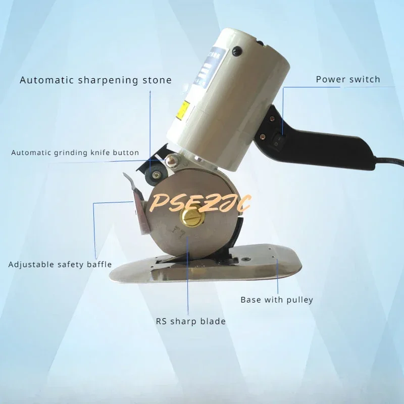 90mm Round Blade Hand-held 220V Electric Fabric Cutting Machine High Precision and Low Noise