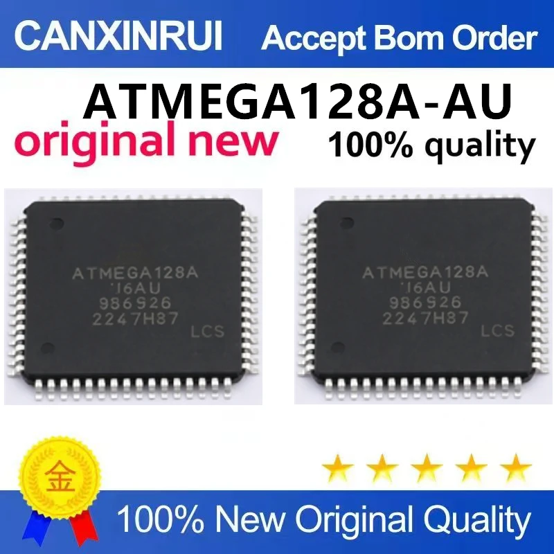 （5pcs-10pcs）Brand new original ATMEGA128A-AU ATMEGA128A SMT TQFP-64 8-bit microcontroller chip