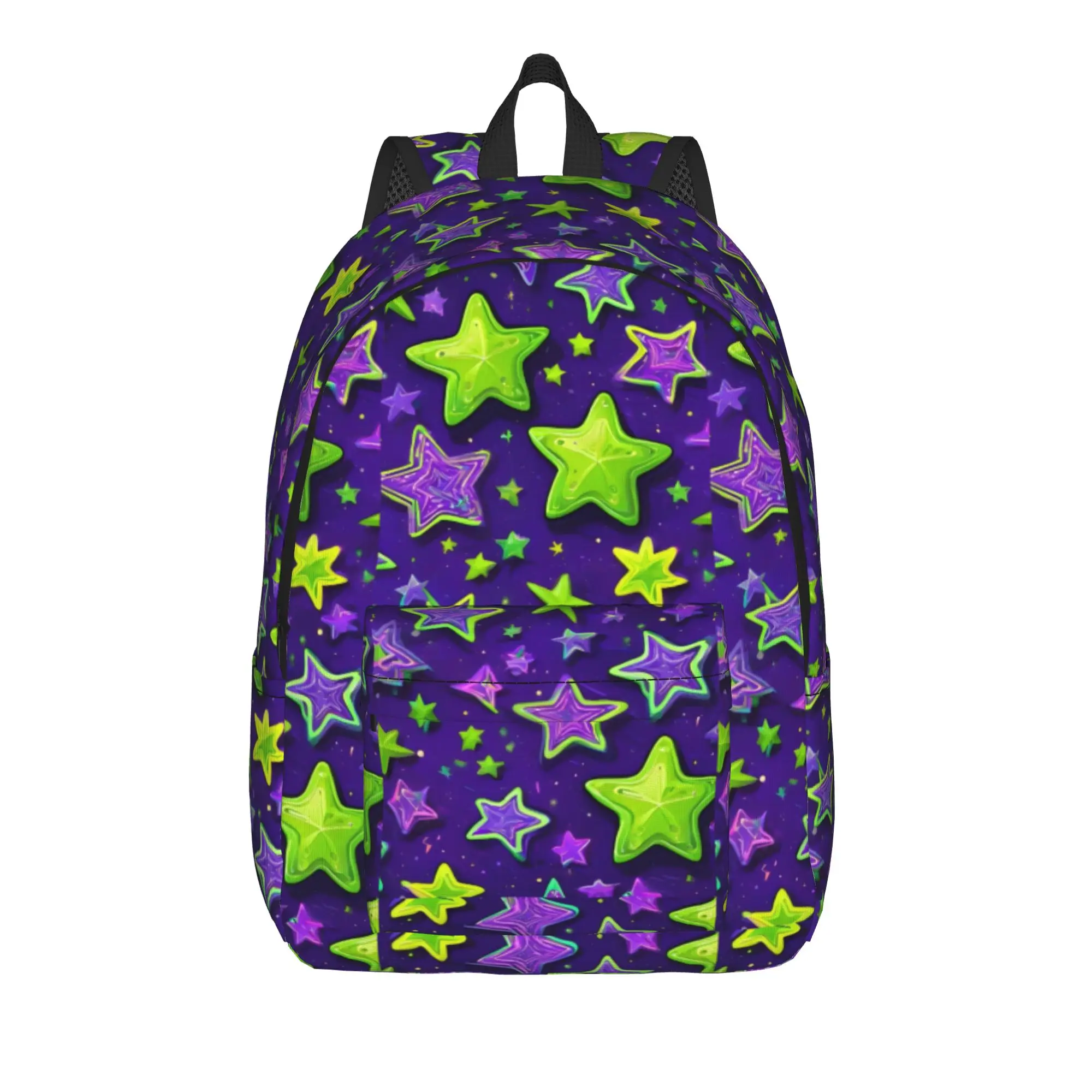 Retro Starry Purple Night Texture Backpack  Casual Backpacks Unisex Outdoor Style Print High School Bags Custom Rucksack