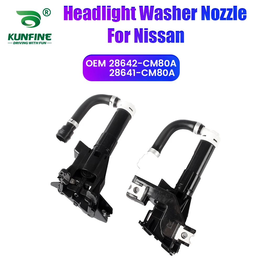 

Car Headlight Front Bumper Washer Spray Nozzle Jet Headlamp Pump Cover For Nissan 28642-CM80A 28641-CM80A