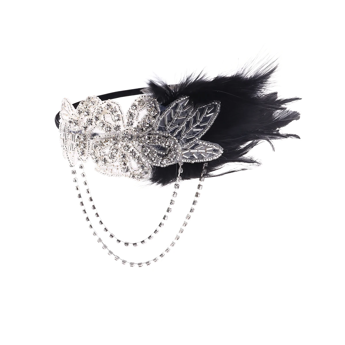 

Headb Retro Black Vintage 1920s Great Hair Accessories Elegant Design One Size Fits All Durabe Reusable