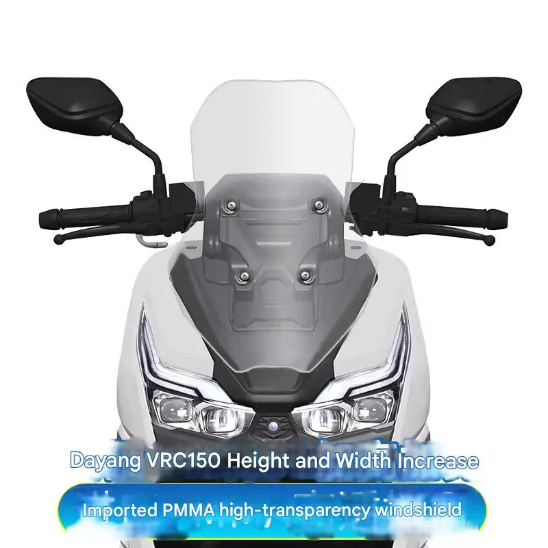 FOR Dayang VRC-150 Heightened Imported Glass Windshield New Style Modified Front Deflector for Motorcycle Reduce Wind Noise