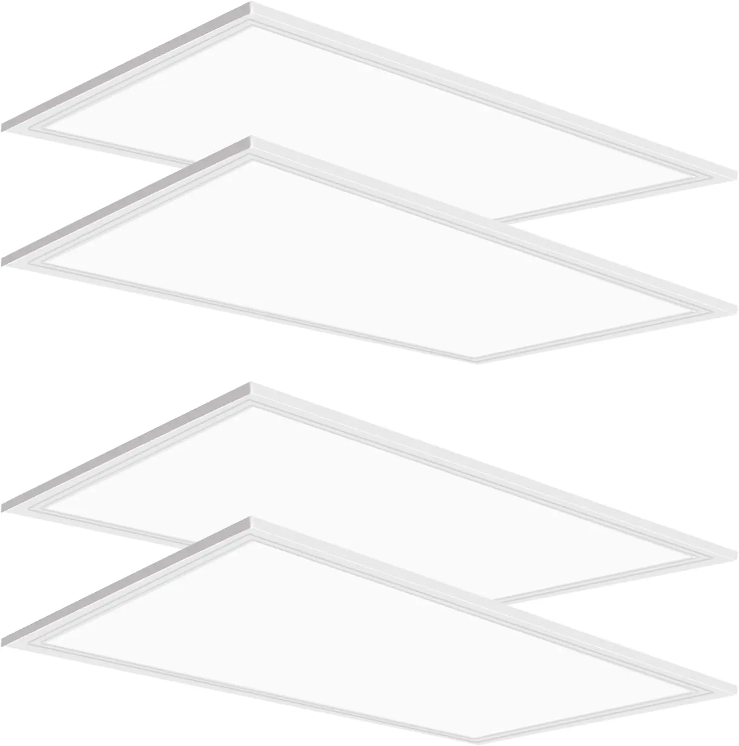 

4 Pack 2x4 LED Flat Panel Light, 7800LM Daylight 5000K Recessed Ceiling Fixture, Dimmable for Office Kitchen