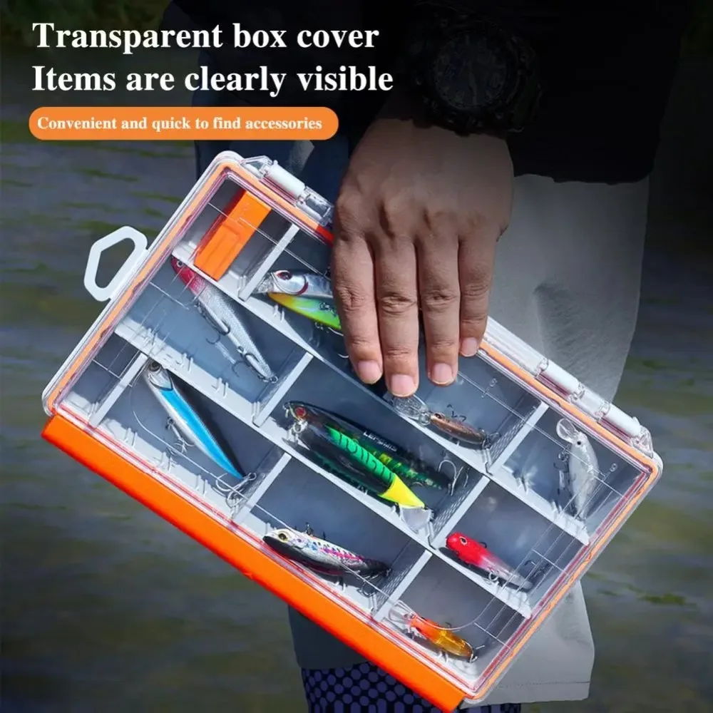 

Removable Dividers Hook Bait Storage Box Multi region Space Separation Fishing Lure Tackle Case Waterproof Fishing Tackle Boxes