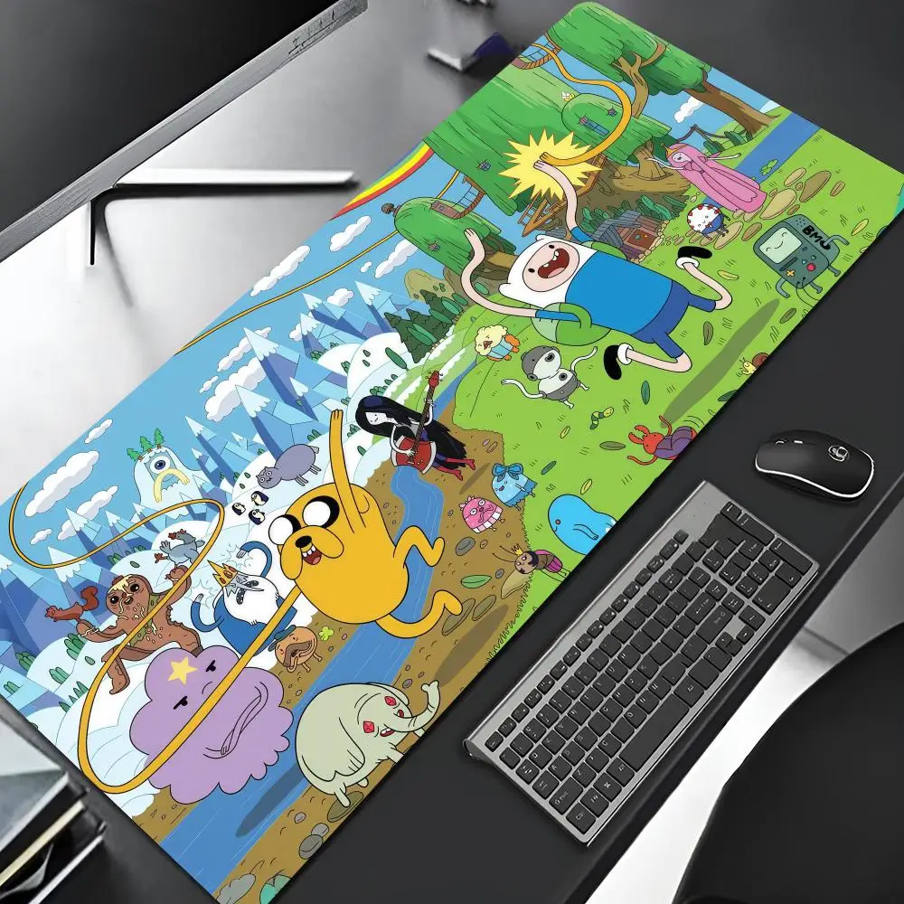 Hot Anime A-Adventures Times Mouse Pad Cartoon Lockedge Large Gaming Pad Computer Gamer Keyboard Mat Desk Mousepad PC Desk Pad
